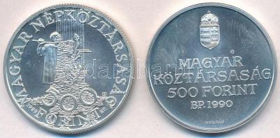 1989. 500Ft Ag "Védd a gyermeket"  + 1990. 500Ft Ag "Kölcsey Ferenc" T:BU 
Adam...