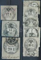 1859-1864 31 klf érték kékes papíron/ 31 different values on blueish paper