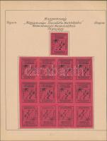 1.077 db régi magyar levélzáró, adománybélyeg, tagdíjbélyeg, MÁV-bélyeg stb nagyrészt különféle, lap...