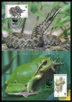 WWF Reptiles, amphibians set  on 4 CM, WWF: Hüllők és kétéltűek sor 4 db CM-n