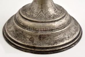 Ezüst (Ag.) talpas kínáló, jelzett, sérült d: 29,5 cm