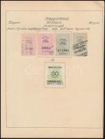 642 db nagyrészt különféle régi magyar levélzáró, adománybélyeg, tagdíjbélyeg, okmánybélyeg, városi ...