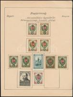 642 db nagyrészt különféle régi magyar levélzáró, adománybélyeg, tagdíjbélyeg, okmánybélyeg, városi ...