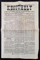 1883 Keszthely. Helyi s megyei érdekű vegyestartalmu hetilap. A Hévízi Fürdő-Intézet Hivatalos Közlönye. VI. évf. 2. sz., 1883. január 7. Szerk.: Révai Miksa. Muraszombat, Grünbaum Márk-ny., korabeli reklámokkal, 6 sztl. lev.