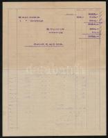 1925 Cífka József pincegazdászati cikkek szaküzlete, díszes fejléces számla, 100K okmánybélyeggel, 2...