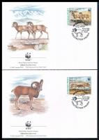 WWF: Urial sor 4 db FDC-n + párban WWF Urial set on 4 FDC + 2 pairs