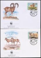 WWF Urial set 4 FDC + set in pairs WWF: Urial sor 4 db FDC-n + párban