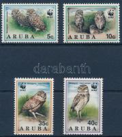 WWF Owls set 4 FDC + set WWF: Baglyok sor 4 db FDC-n + sor