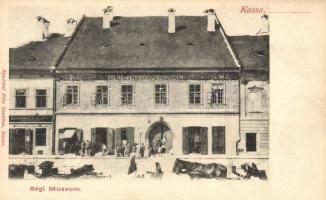 Kassa, Kosice; Felső Magyarországi Múzeum. Schwartz J. és Társa üzlete / old museum and shop