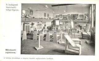 Budapest VIII. Tisztviselőtelep, M. kir. főgimnázium, belső képek - 14 db régi képeslap / 14 pre-194...