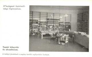 Budapest VIII. Tisztviselőtelep, M. kir. főgimnázium, belső képek - 14 db régi képeslap / 14 pre-194...