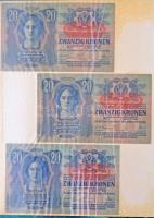 Vegyes 89db-os papírpénz gyűjtemény nagyrészt magyar és osztrák kiadású korona valamint kevés külföl...