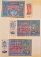 Vegyes 89db-os papírpénz gyűjtemény nagyrészt magyar és osztrák kiadású korona valamint kevés külföl...