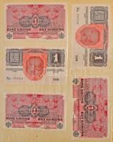 Vegyes 42db-os papírpénz gyűjtemény nagyrészt magyar és osztrák kiadású korona valamint kevés külföl...