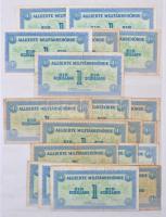 Ausztria / Szövetséges megszállás 1944. 65db-os bankjegy gyűjtemény 50g-1Sch-2Sch-5Sch-10Sch-20Sch n...