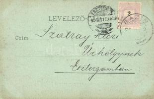 1898 Bazin, Bösing, Bözing, Pezinok; látkép este / panorama view at night