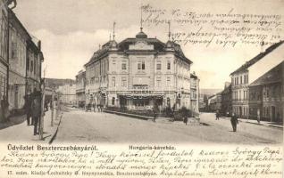 Besztercebánya, Banska Bystrica; Hungária kávéház. Lechnitzky O. kiadása / cafe