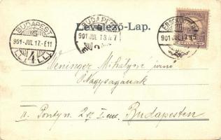 Érsekújvár, Nové Zamky; Kossuth Lajos tér, Szálló az Arany Oroszlánhoz / square, hotel