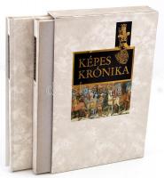 Képes Krónika. 1-2. köt. Bp., 1987, Helikon. Hasonmás kiadás és fordítás. Műbőr kötésben, védőtokban...