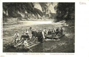 Tátra, Dunajeci hajózás / Dunajecfahrt durch die Pieninen, Feitzinger Ede 355. 1902/12 / rafting