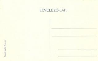 Trencsén, Trencín; Váralja vasúti sínnel / castle with railway tracks