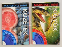 Marshall mini könyvek: Kígyók és egyéb hüllők, Kőzetek ásványok és fosszíliák Mindkét könyv CD vel