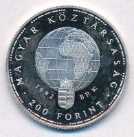 1992. 200Ft Ag "Veszélyeztetett állatvilág - Gólya" T:PP kis patina, felületi karc
Adamo ...