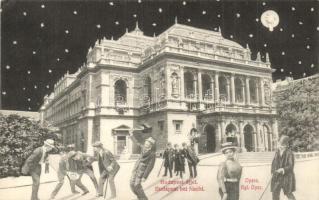 Budapest VI. Opera éjjel, humoros részeg montázs (EK)