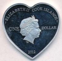 Cook-szigetek 2012. 1$ Ag "Maradandó szeretet" multicolor, szív alakú T:1-(PP)
Cook Islan...