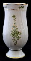 Hollóházi Erika mintás váza matricás, jelzett, hibátlan, eredeti dobozában, m: 24,5 cm