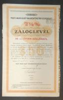 1927.02.01. Pesti Hazai Első Takarékpénztár 50 dollár záloglevél