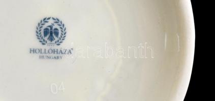 Hollóházi Erika mintás váza matricás, jelzett, hibátlan, eredeti dobozában, m: 21,5 cm