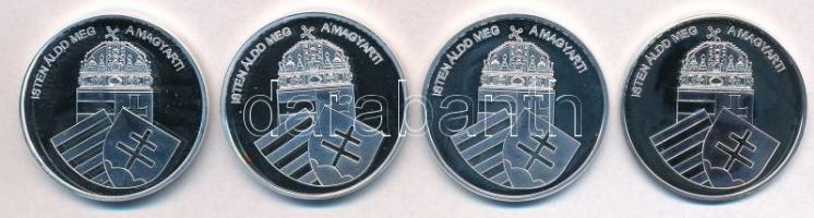 DN "Nemzetünk Nagyjai" 4db klf Ag emlékérem "Széchenyi István", "Kölcsey Fe...