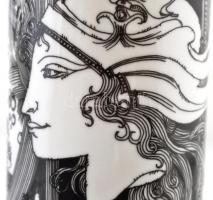 Hollóházi Szász Endre által tervezett váza, matricás, jelzett, hibátlan, m: 20 cm