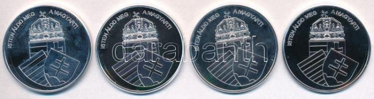 DN "Nemzetünk Nagyjai" 4db klf Ag emlékérem "Eötvös József", "Liszt Ferenc&...