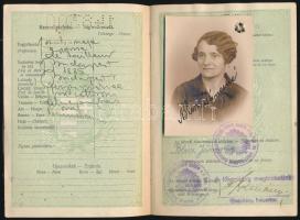 1930 Fényképes magyar útlevél jugoszláv vízummal