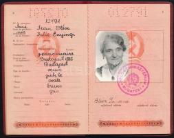 1956 Augusztusi keletű fényképes magyar útlevél jugoszláv vízummal