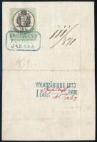 1869 Rohonci szobalány igazolási jegye / Id for Reichnitz maid