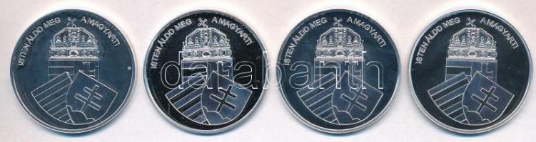 DN "Nemzetünk Nagyjai" 4db klf Ag emlékérem , "Hunyadi János", "Károly Róbe...