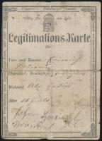 1861 Óhadászi napszámos igazolási jegye / Id for Althodis peasant