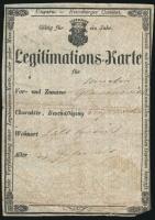 1861 Óhadászi marhahajtó igazolási jegye / Id for Althodis peasant