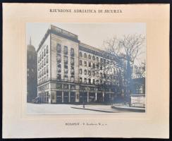 cca 1920-1930 Budapest, Erzsébet tér, az Adriai Biztosító Társaság épülete, kartonra ragasztva, feli...