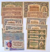 61db-os vegyes bankjegy tétel a korona, pengő és forint időszakból, benne "Kossuth bankók"...