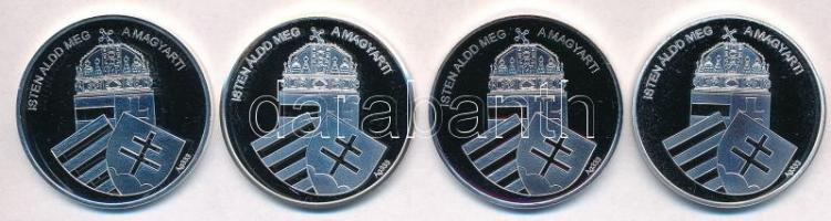 DN "Nemzetünk Nagyjai" 4db klf Ag emlékérem, "Damjanich János", "Kossuth La...