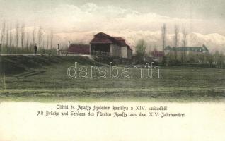 Fogaras, Fagaras; Olt-híd, Apaffy fejedelem kastélya a XIV. századból / bridge with castle