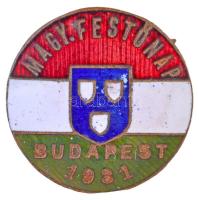 1931. Magyar Festőnap - Budapest 1931 zománcozott jelvény (20mm) T:1- / Hungary 1931. Magyar Festőnap - Budapest 1931 (Hungarian Painters Day) enamelled badge (20mm) C:AU