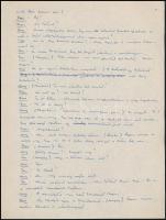 Vaszary János (1899-1963) cím nélküli, három felvonásos színdarabjának kézirata végig magyar nyelven...