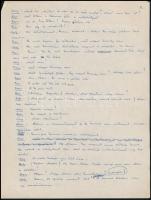 Vaszary János (1899-1963) cím nélküli, három felvonásos színdarabjának kézirata végig magyar nyelven...