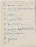 Vaszary János (1899-1963) cím nélküli, három felvonásos színdarabjának kézirata végig magyar nyelven...