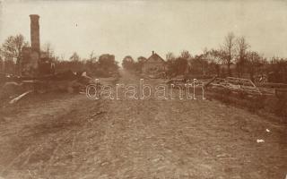 1915 Az orosz visszavonulás után a lengyel falvak, romok a pusztítás után / WWI military, Polish villages after the Russian retreat, ruins. photo